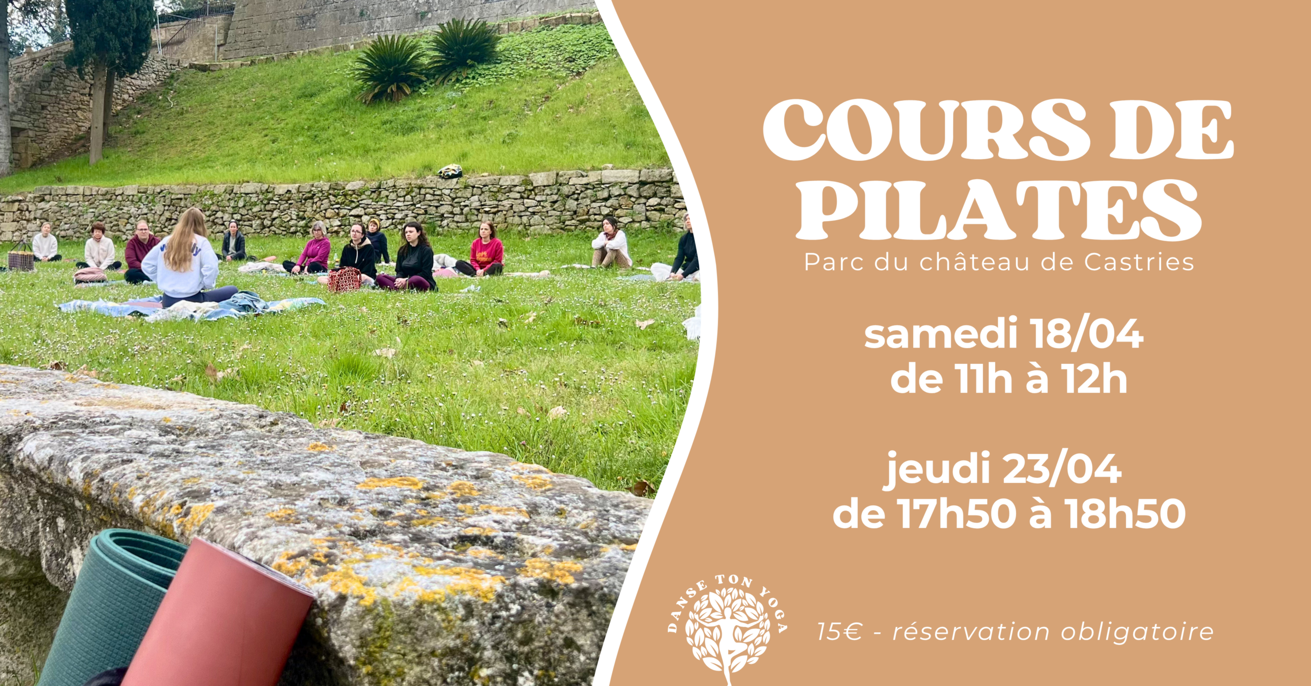 cours pilates château de Castries